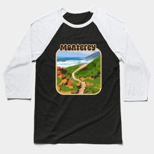 Beautiful Monterey California Painting Baseball T-Shirt